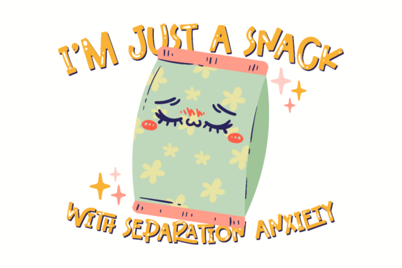 Anxious Snack Bag Graphics for Crafts and Digital Sellers