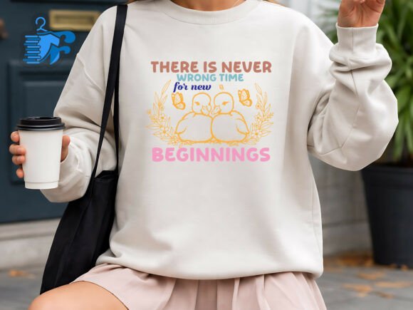 Duck New Beginnings Quote SVG: Graphics for T-Shirt Designs & Blogs
