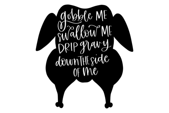 Funny Thanksgiving Turkey Silhouette Graphics for Crafts