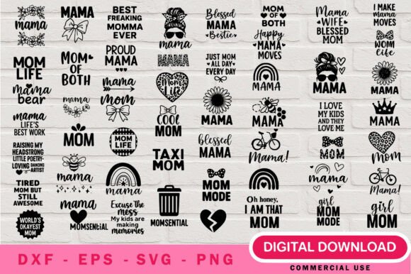 Mama Quote SVG Bundle: Graphics and Illustrations for Modern Branding