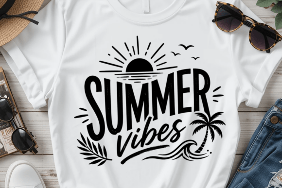 Tropical Summer Quote SVG for Graphics and T-Shirt Designs